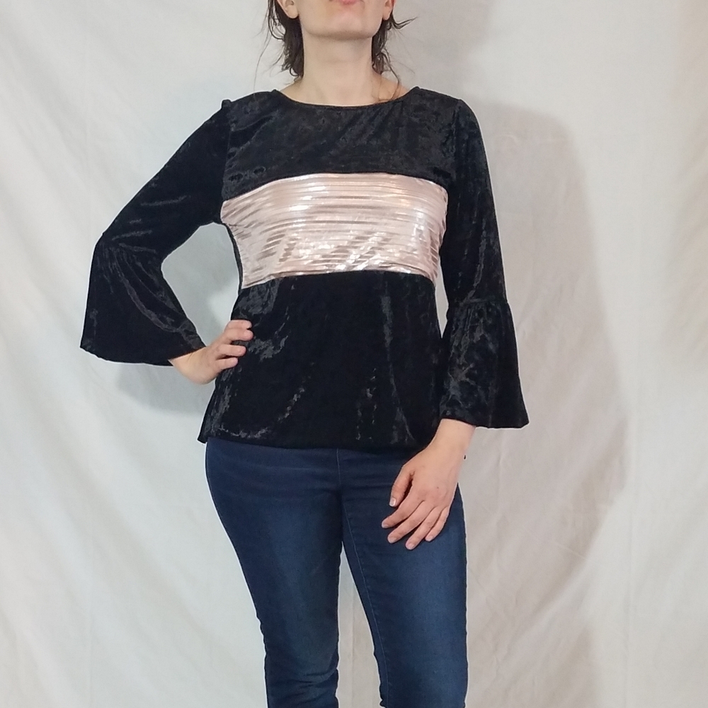 Beautiful woman's velvet top